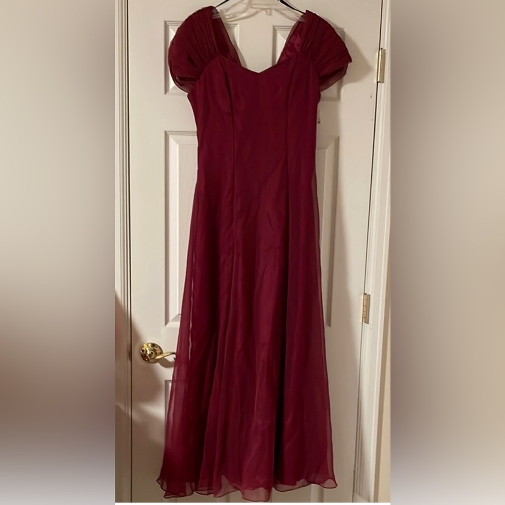Elegant Burgundy Evening Dress -vintage